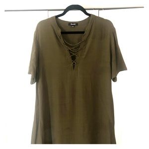 Madewell Novela Lace Up Dress